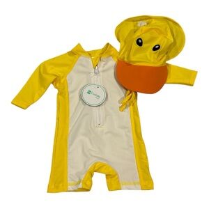 Yellow Duck Kids Swim‎ One Piece 0-3 months